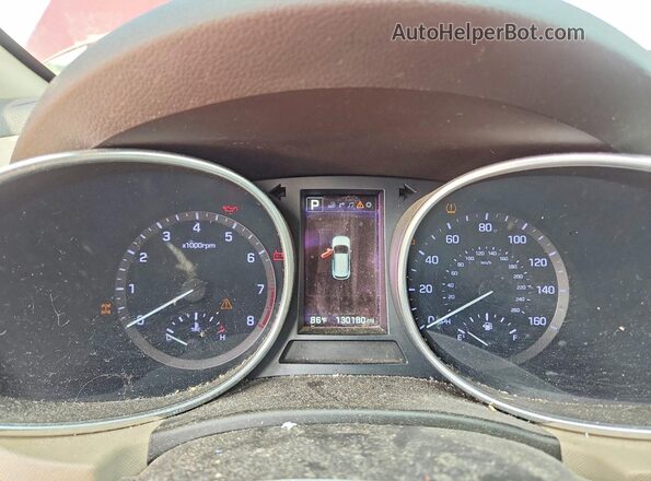 KM8SRDHFXHU220034 2017 HYUNDAI SANTA Red Vista de los asientos traseros