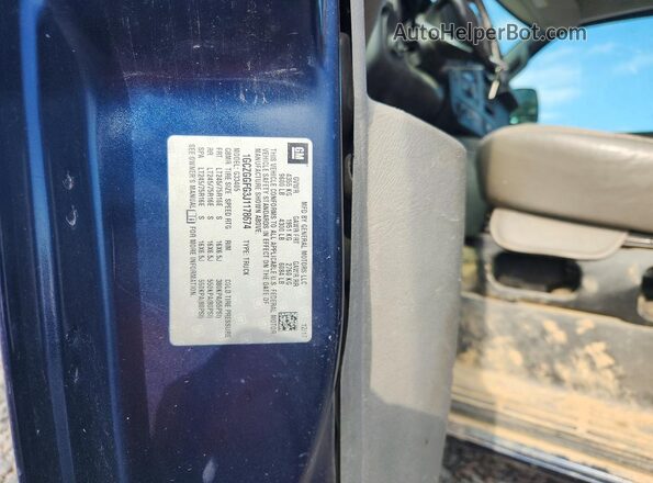 1GCZGGFG3J1178674 2018 CHEVROLET EXPRESS Blue VIN sticker view