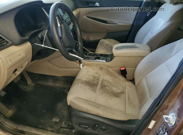 KM8J33A22GU095320 2016 HYUNDAI TUCSON Brown Առջևի վահանակի տեսք