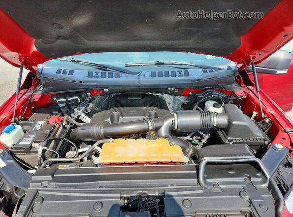 1FTFW1EG8HFB28547 2017 FORD F150 Red ძრავის განყოფილების ხედი