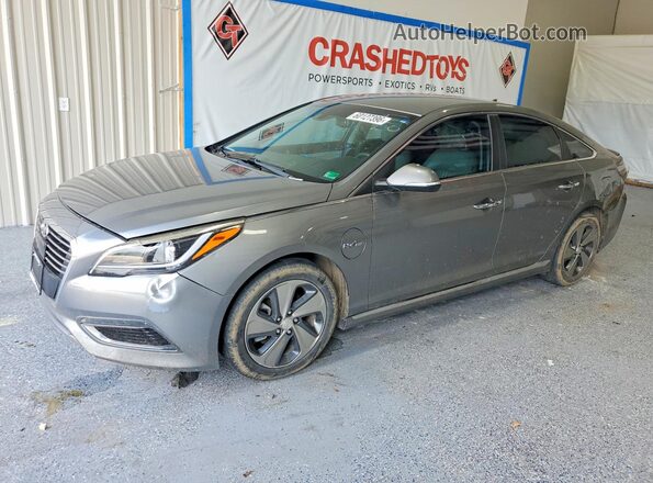 KMHE54L28HA059763 2017 HYUNDAI SONATA Gray Задня ліва чверть