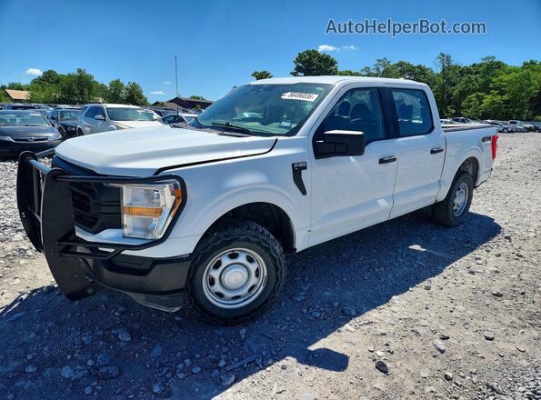 1FTEW1EB6MFB80639 2021 FORD F150 White Trasero izquierdo