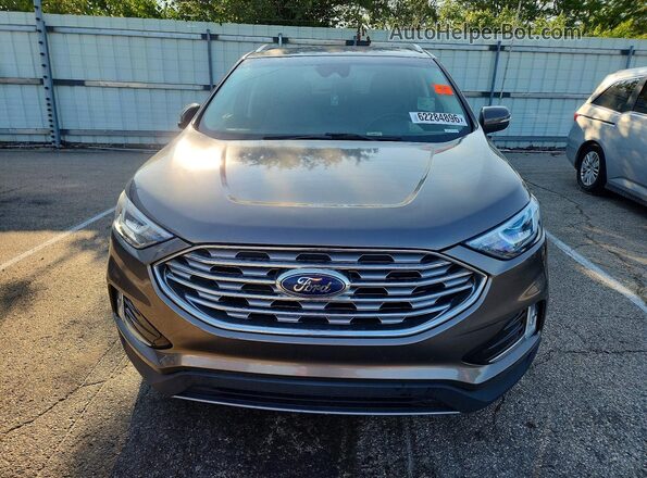 2FMPK4J97KBB57454 2019 FORD EDGE Gray Вид ззаду