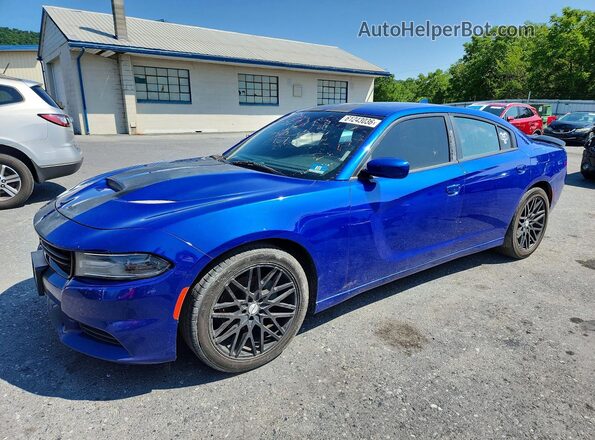 2C3CDXHG4JH223624 2018 DODGE CHARGER Blue Հետևի ձախ