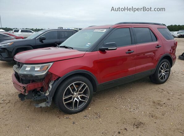 1FM5K8GT3GGC70805 2016 FORD EXPLORER Red Հետևի ձախ