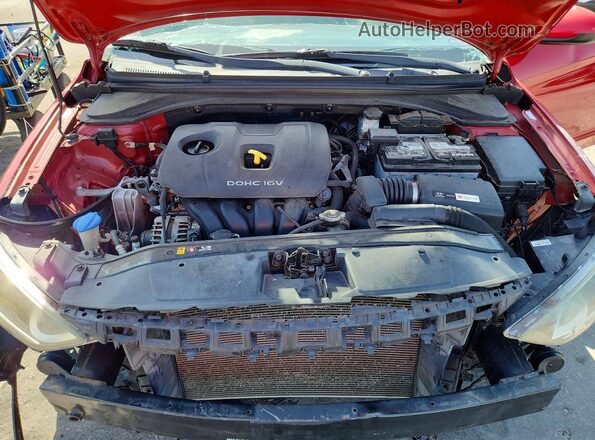 KMHD74LF1HU384083 2017 HYUNDAI ELANTRA Red Vista del compartimento del motor