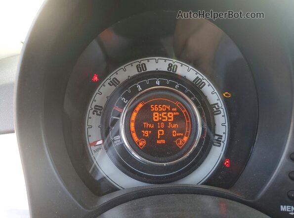 3C3CFFAR5GT184574 2016 FIAT 500 Gray Սարքավորումների վահանակի տեսք