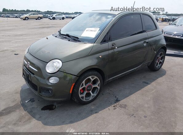 3C3CFFBR7GT120941 2016 FIAT 500 Green Առջևի ձախ երեք քառորդ տեսարան