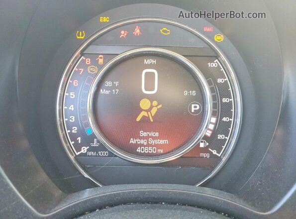 3C3CFFBR7GT161618 2016 FIAT 500 Green Սարքավորումների վահանակի տեսք