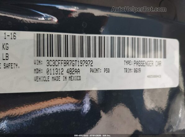 3C3CFFBR7GT197972 2016 FIAT 500 Серый Вид подкапотного пространства