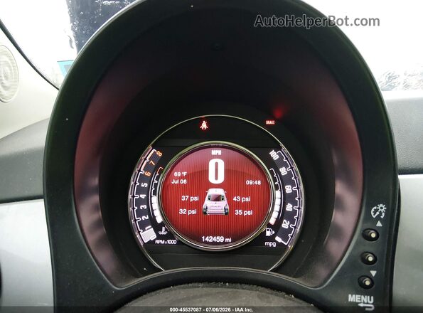3C3CFFCR2HT557844 2017 FIAT 500 Silver Հետևի նստատեղերի տեսք