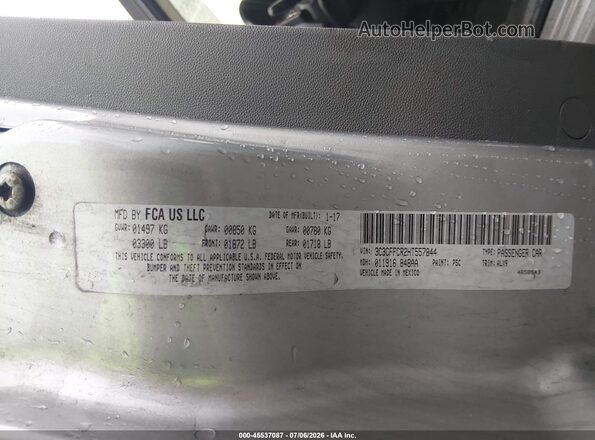 3C3CFFCR2HT557844 2017 FIAT 500 Silver Շարժիչի բաժամունքի տեսք