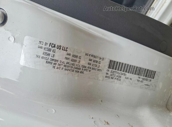 3C3CFFFH1HT547891 2017 FIAT 500 Серый Вид подкапотного пространства