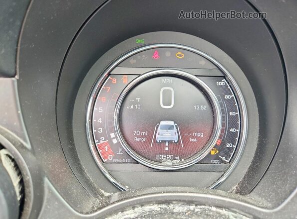 3C3CFFFH4GT165398 2016 FIAT 500 Black ხელსაწყოთა პანელის ხედი