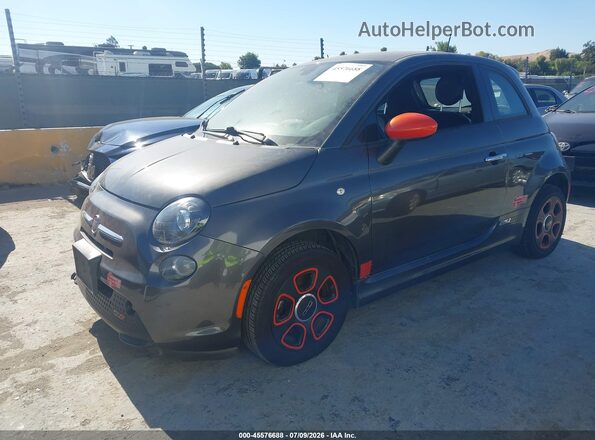 3C3CFFGE0GT221793 2016 FIAT 500E Gray Առջևի ձախ երեք քառորդ տեսարան