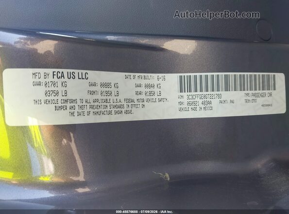 3C3CFFGE0GT221793 2016 FIAT 500E Gray Շարժիչի բաժամունքի տեսք