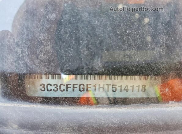3C3CFFGE1HT514118 2017 FIAT 500 Угольный Вид подкапотного пространства