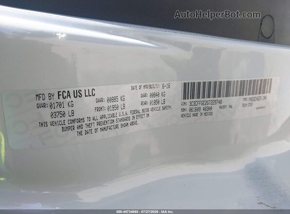 3C3CFFGE2GT229748 2016 FIAT 500E Gray Շարժիչի բաժամունքի տեսք