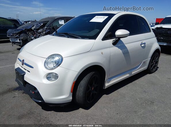 3C3CFFGE4GT165213 2016 FIAT 500E White Առջևի ձախ երեք քառորդ տեսարան