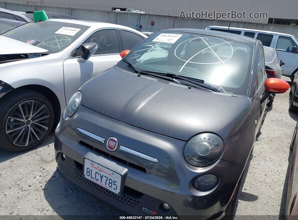 3C3CFFGE6GT121973 2016 FIAT 500E Black Առջևի ձախ երեք քառորդ տեսարան