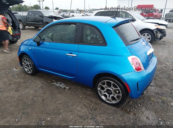 3C3CFFKH5JT425739 2018 FIAT 500 Blue Trasero izquierdo