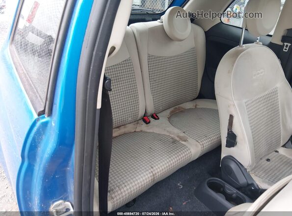 3C3CFFKH5JT425739 2018 FIAT 500 Blue Vista de la etiqueta del VIN