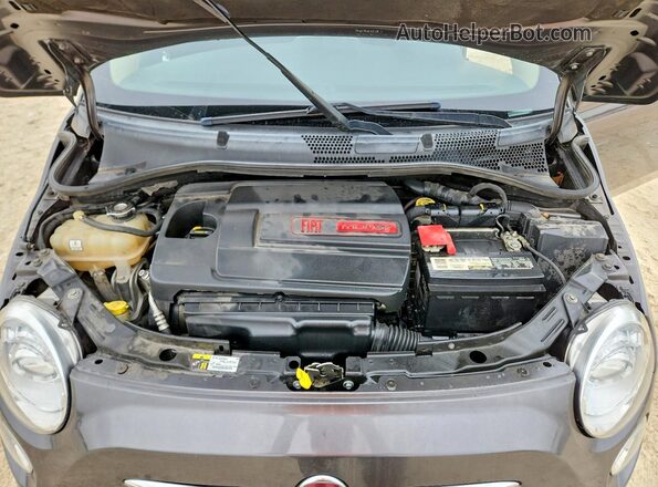 3C3CFFKR0HT700114 2017 FIAT 500 Gray Vista interior trasera