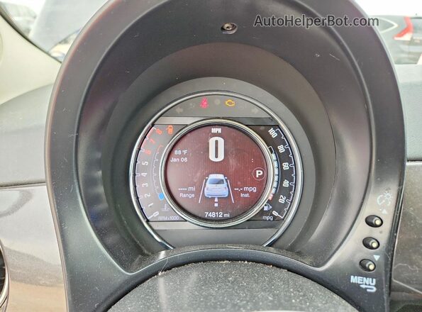 3C3CFFKR0HT700114 2017 FIAT 500 Gray Vista del cuadro de instrumentos