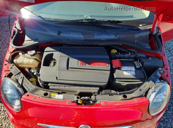 3C3CFFKR0HT700422 2017 FIAT 500 Red Սալոնի հետևի տեսք