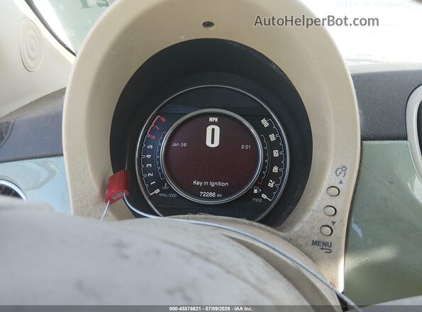 3C3CFFKRXHT604197 2017 FIAT 500 Зеленый Вид задних сидений