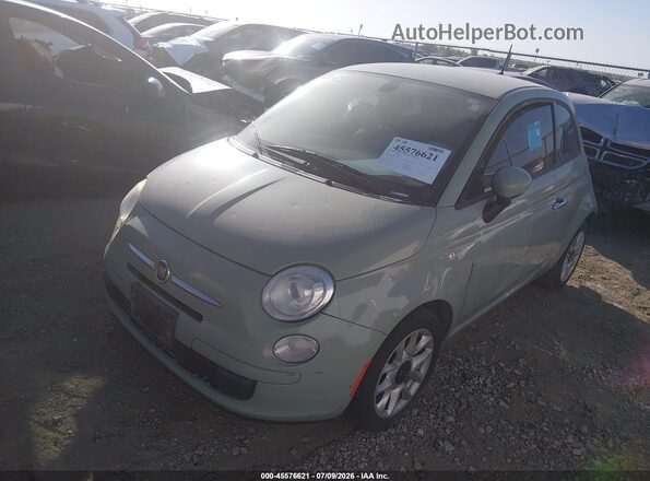 3C3CFFKRXHT604197 2017 FIAT 500 Зеленый Передняя левая четверть