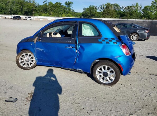 3C3CFFLR1HT509154 2017 FIAT 500 Синий Задняя левая четверть