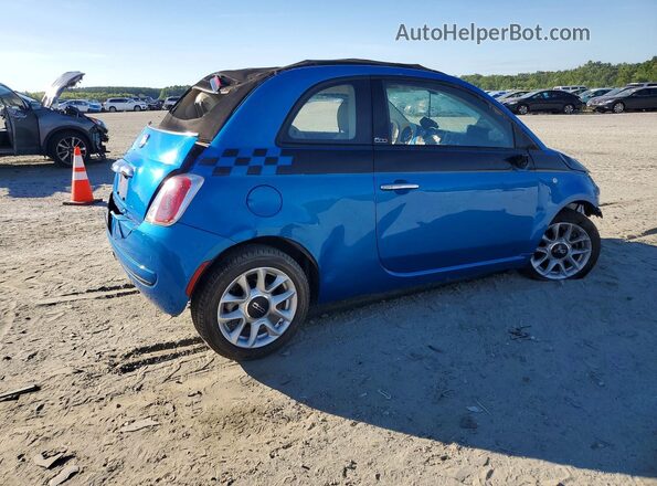 3C3CFFLR1HT509154 2017 FIAT 500 Синий Задняя правая четверть