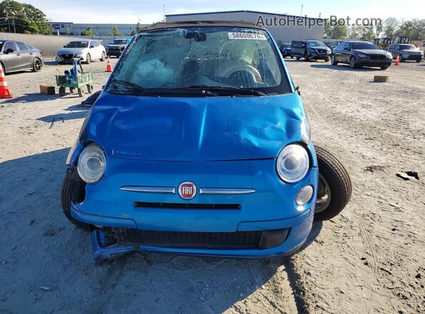 3C3CFFLR1HT509154 2017 FIAT 500 Синий Вид спереди
