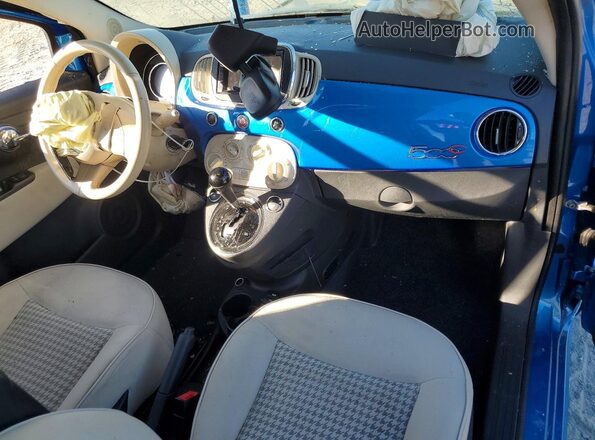 3C3CFFLR1HT509154 2017 FIAT 500 Синий Вид панели приборов