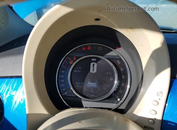 3C3CFFLR1HT509154 2017 FIAT 500 Синий Вид щитка приборов