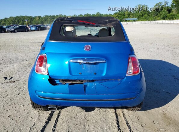 3C3CFFLR1HT509154 2017 FIAT 500 Синий Вид сзади