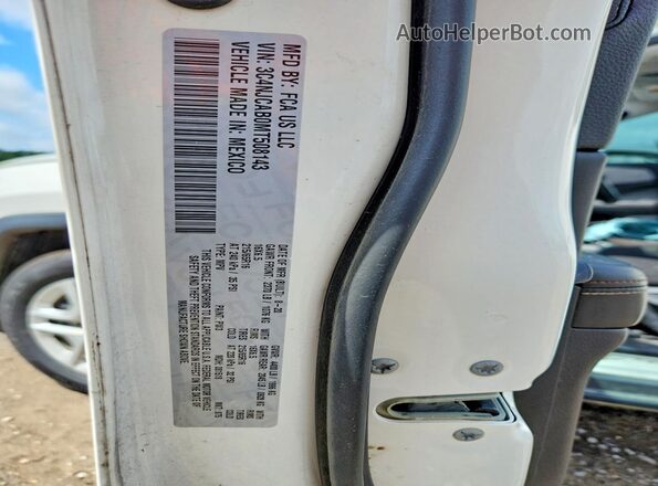 3C4NJCAB0MT508143 2021 JEEP COMPASS White VIN კოდის სტიკერის ხედი