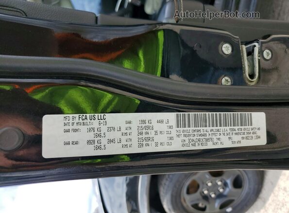 3C4NJCAB1KT809761 2019 JEEP COMPASS Black VIN կոդի պիտակի տեսք