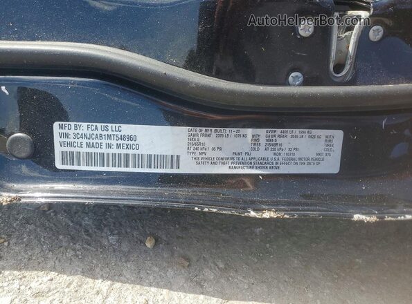 3C4NJCAB1MT548960 2021 JEEP COMPASS Черный Вид подкапотного пространства