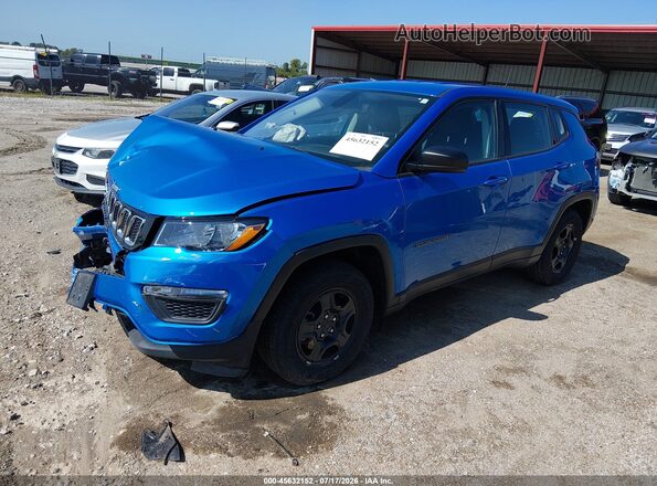 3C4NJCAB2JT468305 2018 JEEP COMPASS Blue Առջևի ձախ երեք քառորդ տեսարան
