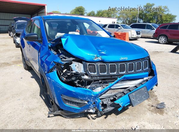 3C4NJCAB2JT468305 2018 JEEP COMPASS Blue Դիմացի տեսք