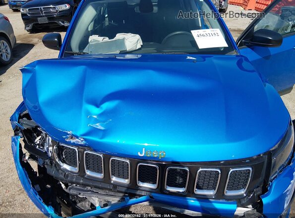 3C4NJCAB2JT468305 2018 JEEP COMPASS Blue Հետևի տեսք