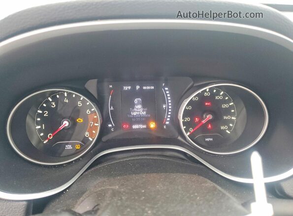 3C4NJCAB3JT208236 2018 JEEP COMPASS White Instrument cluster view