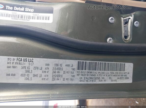 3C4NJCAB4HT669505 2017 JEEP COMPASS Green Engine compartment view
