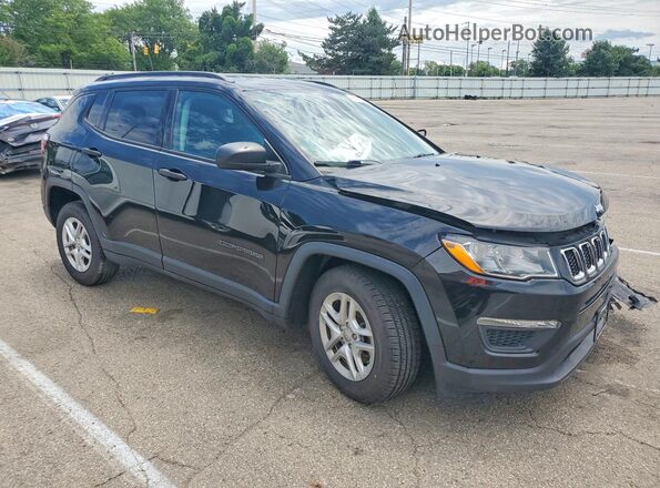 3C4NJCAB4JT105438 2018 JEEP COMPASS Black წინა მარჯვენა