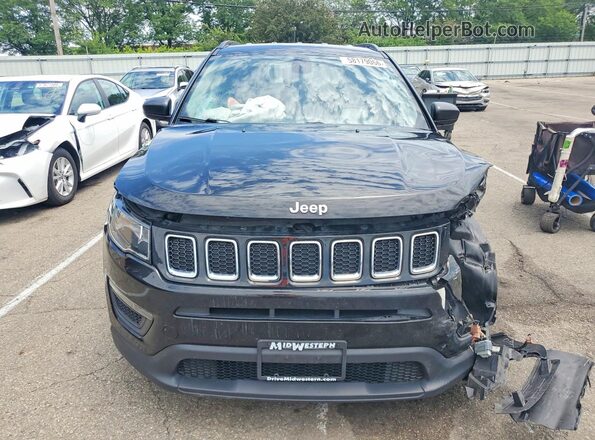 3C4NJCAB4JT105438 2018 JEEP COMPASS Black წინა ხედი