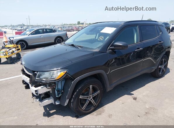 3C4NJCAB4JT181483 2018 JEEP COMPASS Черный Передняя левая четверть