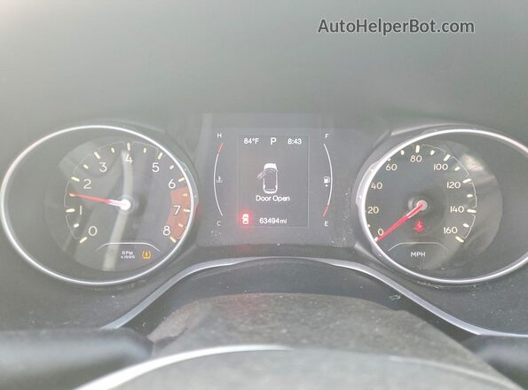 3C4NJCAB4JT328496 2018 JEEP COMPASS White Vista del cuadro de instrumentos