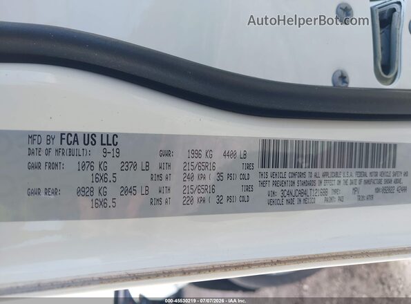 3C4NJCAB4LT121688 2020 JEEP COMPASS Белый Вид подкапотного пространства